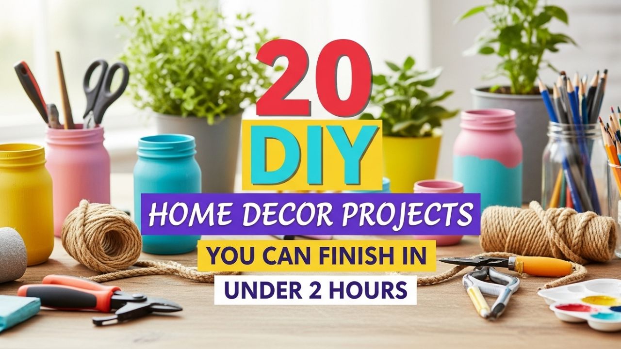 20 DIY Home Decor Projects You Can Finish in Under 2 Hours