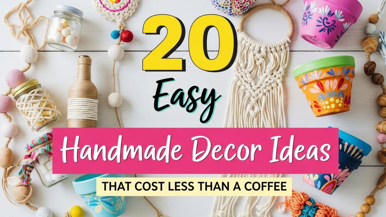 20 Easy Handmade Decor Ideas That Cost Less Than a Coffee