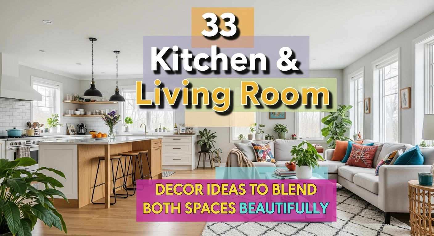 33 Decor Ideas to Make Your Kitchen and Living Room Feel Like One Unified Space